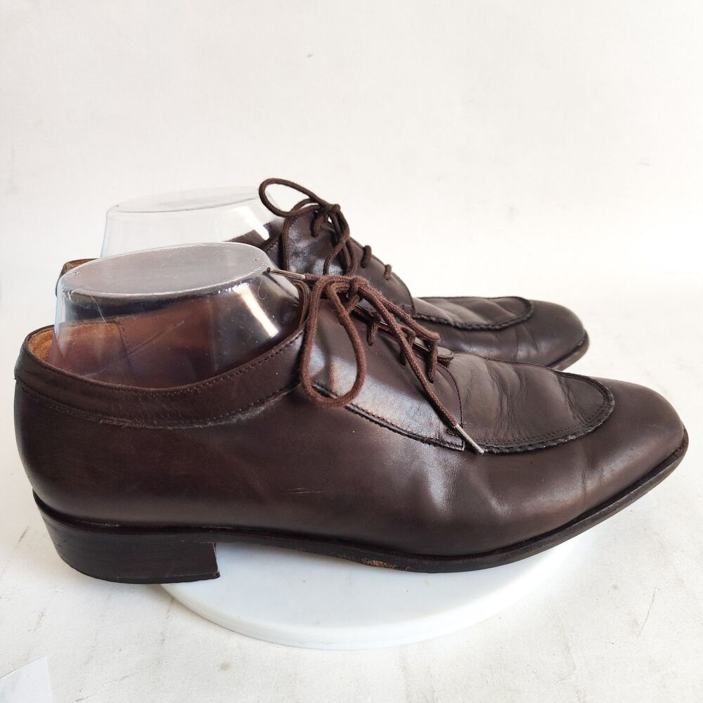 Bally Oxford Brogues Flats Womens 10 / 40.5  Leather Lace Up Adige Italy Vintage